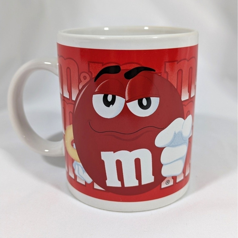 Vintage Galerie Red M&M Coffee Cup Mug 2002